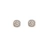 Exquisite And Sweet Square Diamond-Encrusted Hollow Stud Earrings, Light Luxury High-End Celebrity Style Fashion Temperament Earrings