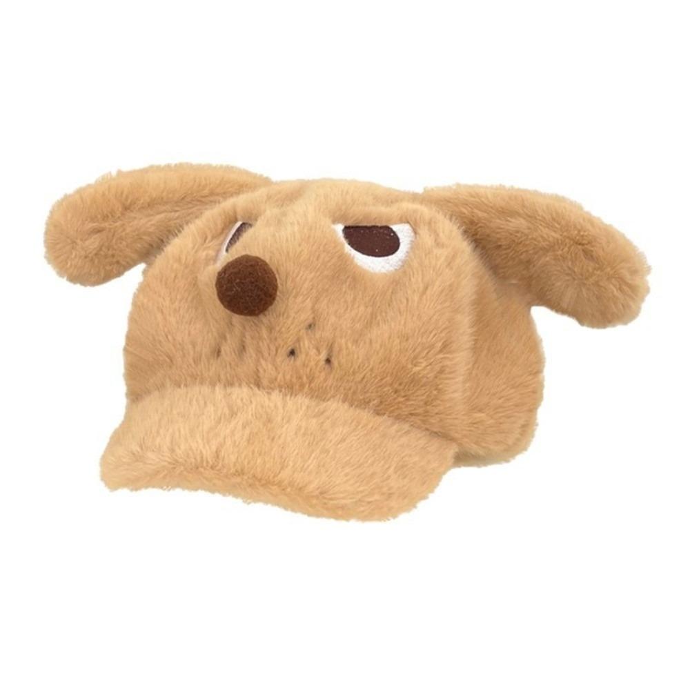 Thickened Puppy Baseball Cap Plush Octagonal Cap Cute Peaked Cap  Outdoor