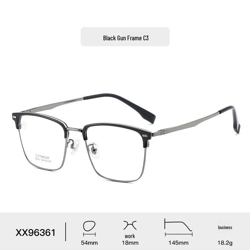 

High-End Retro Square Titanium Eyeglass Frame for Men & Women