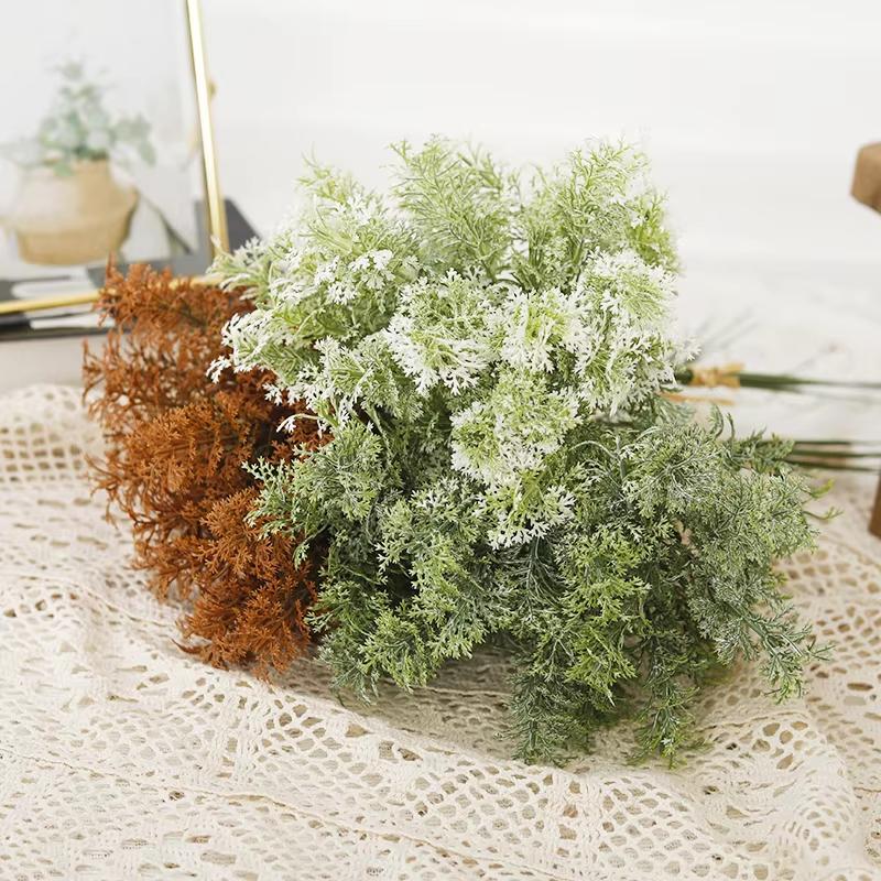 3/6PCS Artificial Plants Silk Coral Mistletoe Grass Bouquet Home Table Garden Decor Fake Wedding Christmas DIY Accessories