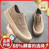 2025 new canvas men's shoes summer breathable casual shoes work lazy one pedal black ice silk cloth board shoes men