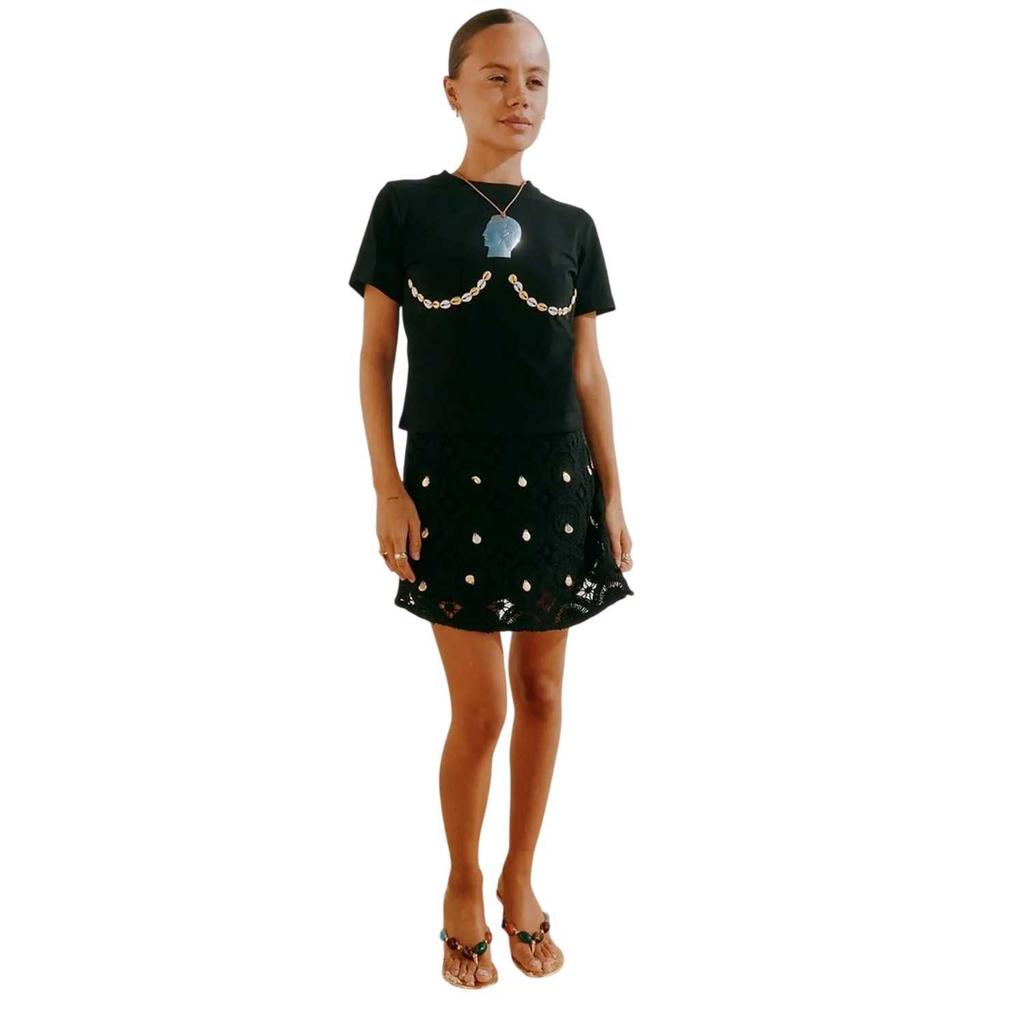 Never Fully Dressed Womens/Ladies Embellished Crochet Mini Skirt