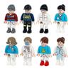 Modern City Occupation Creator Police Doctor 4.5cm Minifigures Block Brick Children Model Building Kits Kids Education Toys