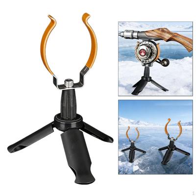 Fishing Pole Support Practical Rustproof Foldable Tripod Stand for Winter Enthusiasts