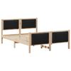 Bed Frame with Headboard Black 135 x 190 cm Fabric