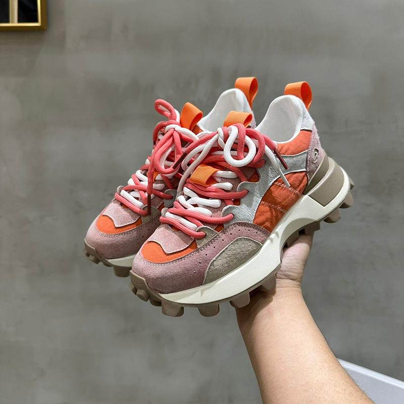 Women's Casual Shoes Thick Sole Platform Shoes Chunky Sneakers Trendy Daddy Shoes Sports Walking Shoes