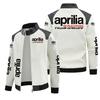 [European size velvet] aprill car logo leather jacket large size printed autumn and winter jacket pu high-end casual men's jacket