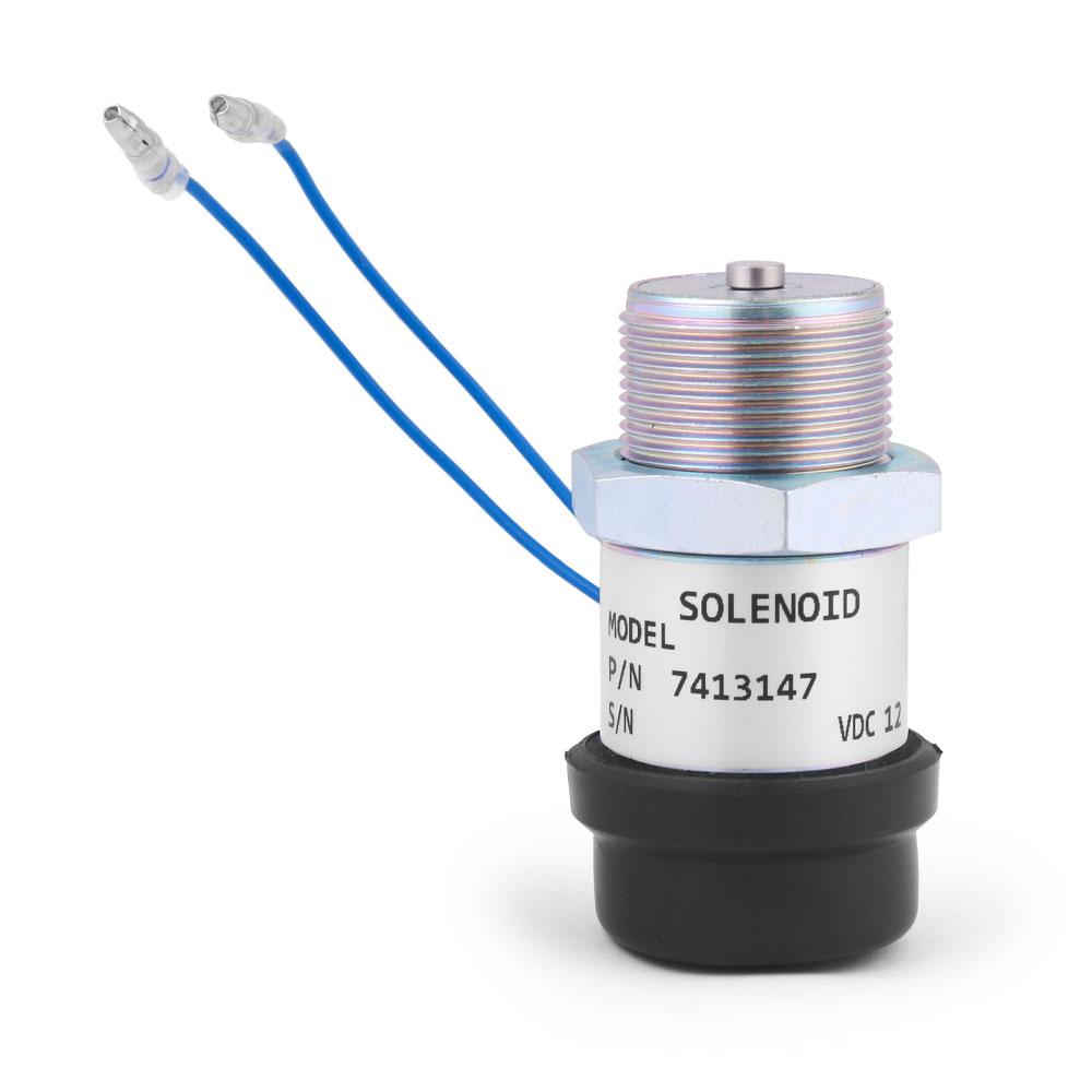 12V Stop Solenoid valve 7413147,MM409-67001,195-8411,30L87-00060,30A87-00060 for S3L2-E2 S4L2 L2E K3 E305C/K4N EB12.4 UKFSS113