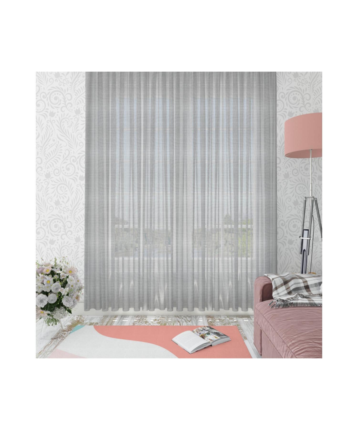 

Carnival Linen Plain Тюль Занавес Плиссированный Серый