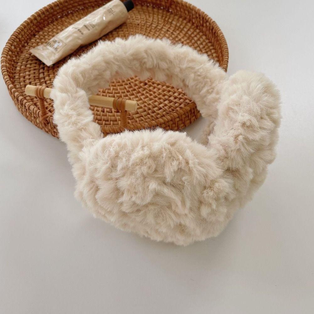 

Solid Color Plush Ear Warmer Foldable Folding Earflap New Ear Cover Outdoor рожевий