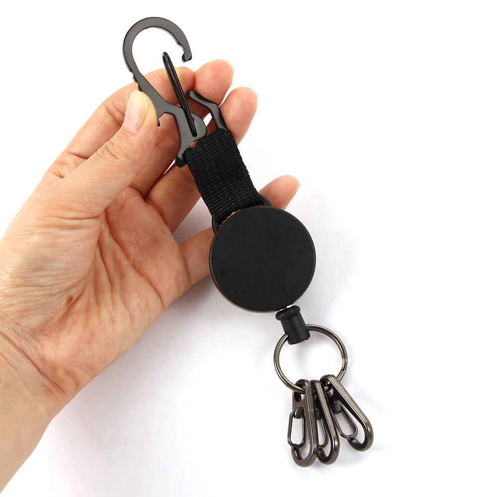 Keychain Tool Lanyard Clip Retractable Badge Holder Clip Key Ring Clips Badge Reel Clip Keychain