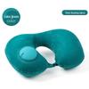 Inflatable U-Shaped Travel Neck Pillow for Airplanes & Trains