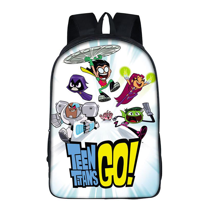 

Teen Titans Go Kids Cartoon Backpack With Large Capacity And Smooth Zipper #8