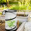 Balcony Vegetable Protector Pop-Up Mesh Plant Cover, Bird Barrier Netting Foldable Tent, Zippered Round Tent Enclosure with Ground Stakes for