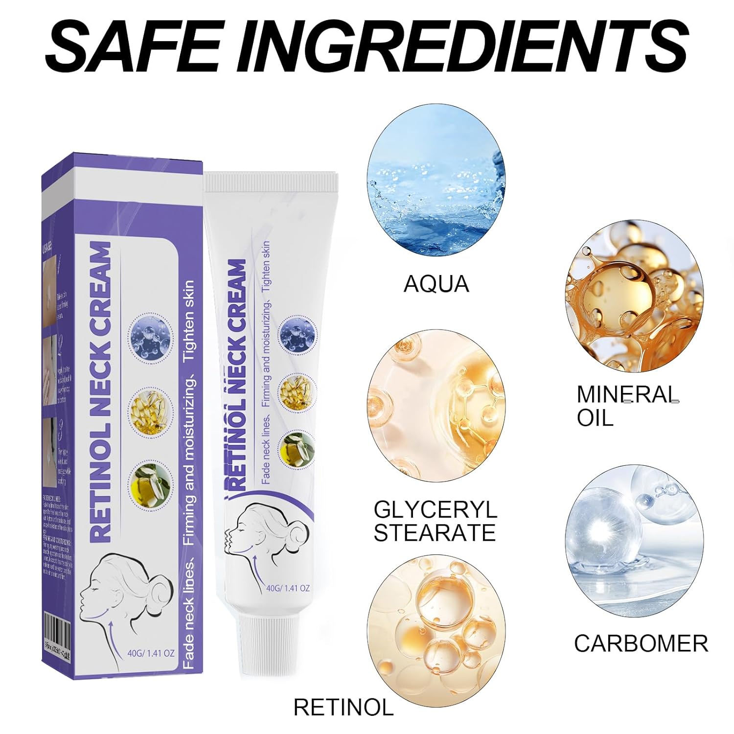 2pcs Neck Firming Creams for Tightening and Wrinkle Reduction, Lifting & Skin Tightening – Moisturizer for Face, Neck & Décolleté – Deep