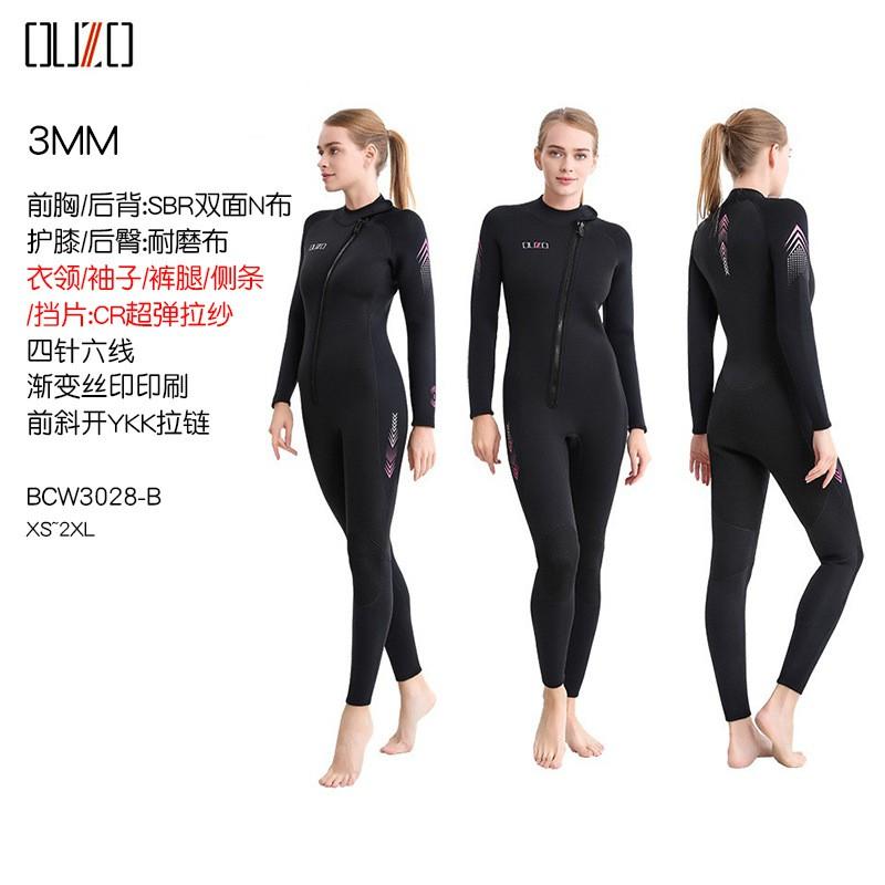 3mm Neoprene Wetsuit Men Women Full Body Thermal Dive Suit Surfing Snorkeling Winter Swimming