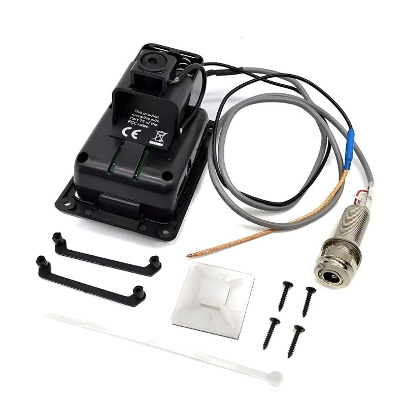 Double Model Guitar Preamp Tuner Piezo Pickup 301 Acoustic Guitar Preamp Pickup 4 Band Acoustic Guitar Pickup with Tuner