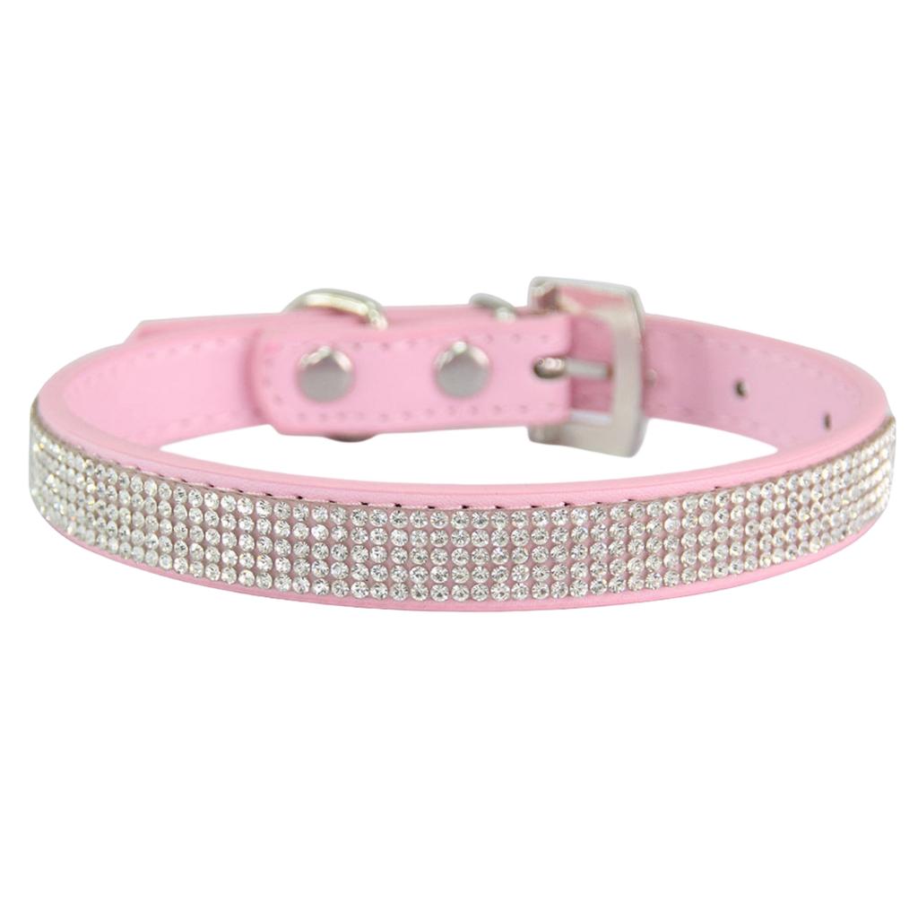 Verstellbare Größe Personalisierbares Blendend Glänzendes Weiches Wildleder Hund Kristall Diamant Halsband