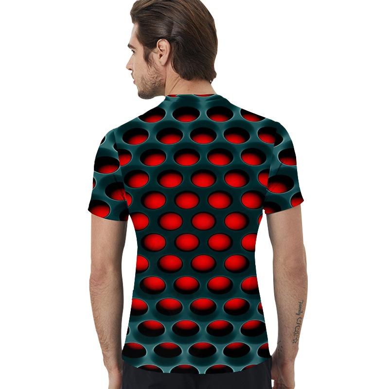 Hypnosis Honeycomb 3d T-shirt Men Women Kids Vibrant Colorful Print Short Sleeve Tee