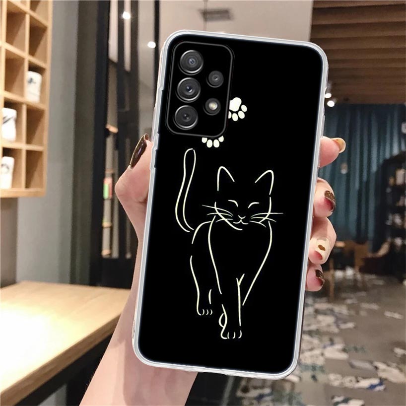 Cat Footprint Funny Paw Cute Soft Phone Case For Samsung Galaxy A52 A42 A32 A12 A22 A51 A50S A30S A20S A10S A71 A41 A31 A21S A40