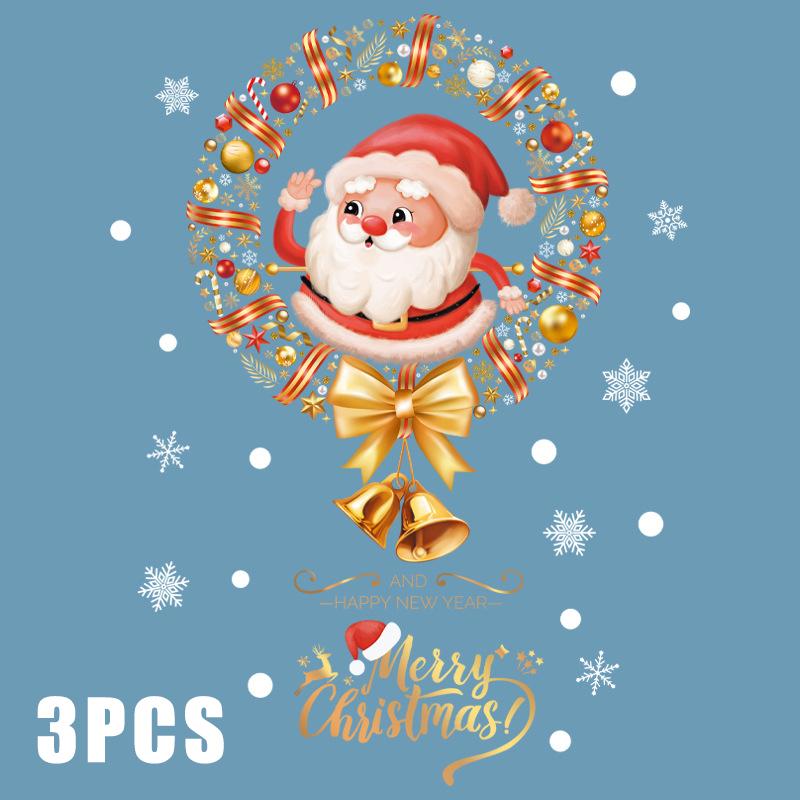 Christmas Window Decals Static Cling Santa Claus Snowflake Stickers for Glass Decor Store Display Festive Designs
