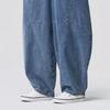 Men Vintage Washed Baggy Jeans Plus Size Ming Dynasty Lantern Trousers Chinese Retro Streetwear Denim Pants Man Wide Leg Pants