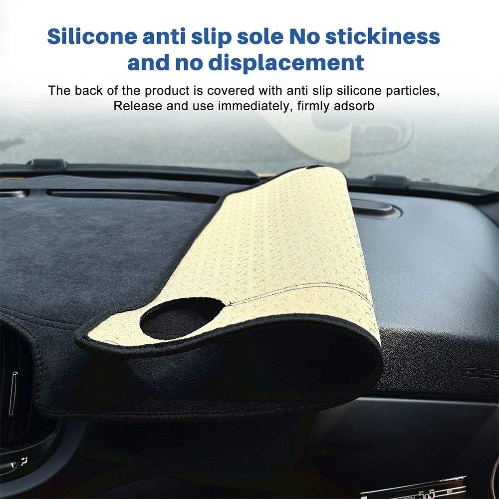 Car Dashboard Protect Mat Pad For Abarth 595 695 2012-2024 For Fiat 500 2012-2019 Summer Flannel LHD RHD Dashmat Sunshade Carpet