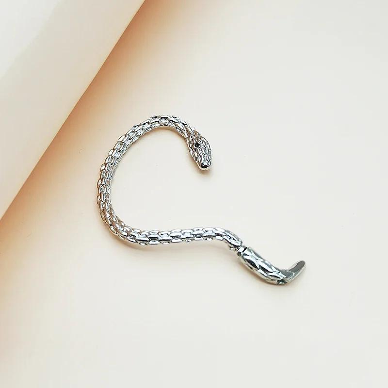 Boucles d'Oreilles Clip Serpent Enroulé Gothique Personnalisées Charme Fête Hip-hop