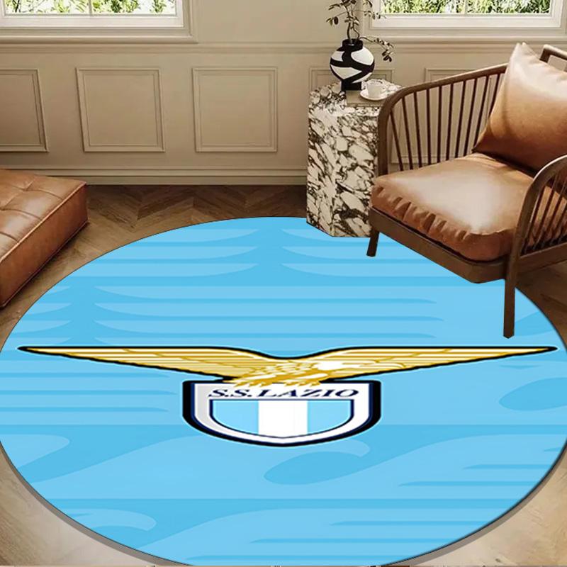Lazio Football Club Emblem Round mat Home Decor, Chair rug For livingroom,Bedroom, doormat home decor Birthday Gift Christmas Gifts