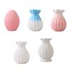 Ceramic Vase Small Modern Flower Vase for Fresh/Artificial Flowers Ribbed Farmhouse Decorative Vase