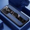 Plexiglass PU Leather Phone Case For Realme 15 Pro Magnetic Metal Ring Stand Holder Shockproof Soft Back Cover For Realme 15Pro