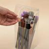 Makeup Brushes Holder Square Clear Acrylic Cosmetic Brush Tools Organizer with Dustproof Lid Eyebrow Pencil Storage Holder Box