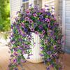 Ghirlandă Artificială de Eucalipt Violet pentru Agățat pe Perete, Decorațiune pentru Casă și Grădină