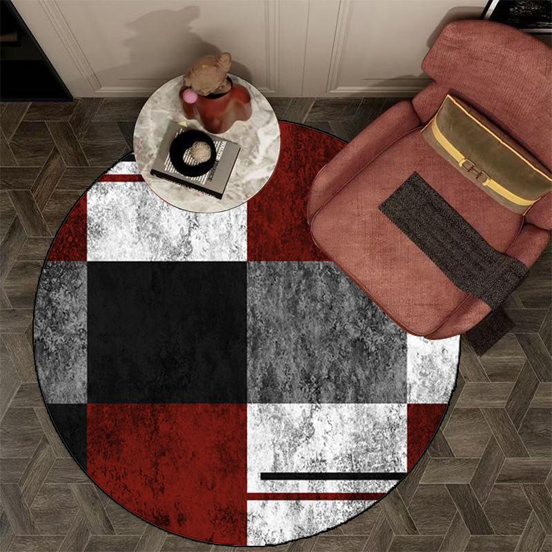 Modern Simple Round Carpet Living Room Sofa Mat Easy Clean Large Bedroom Decoration Home Rugs Washable Coffee Tables Floor Mat