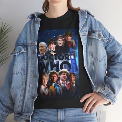 Dottor chi (1963-89) T-Shirt Sci-Fi Viaggio nel Tempo Signore Spazio Astronavicella TARDIS