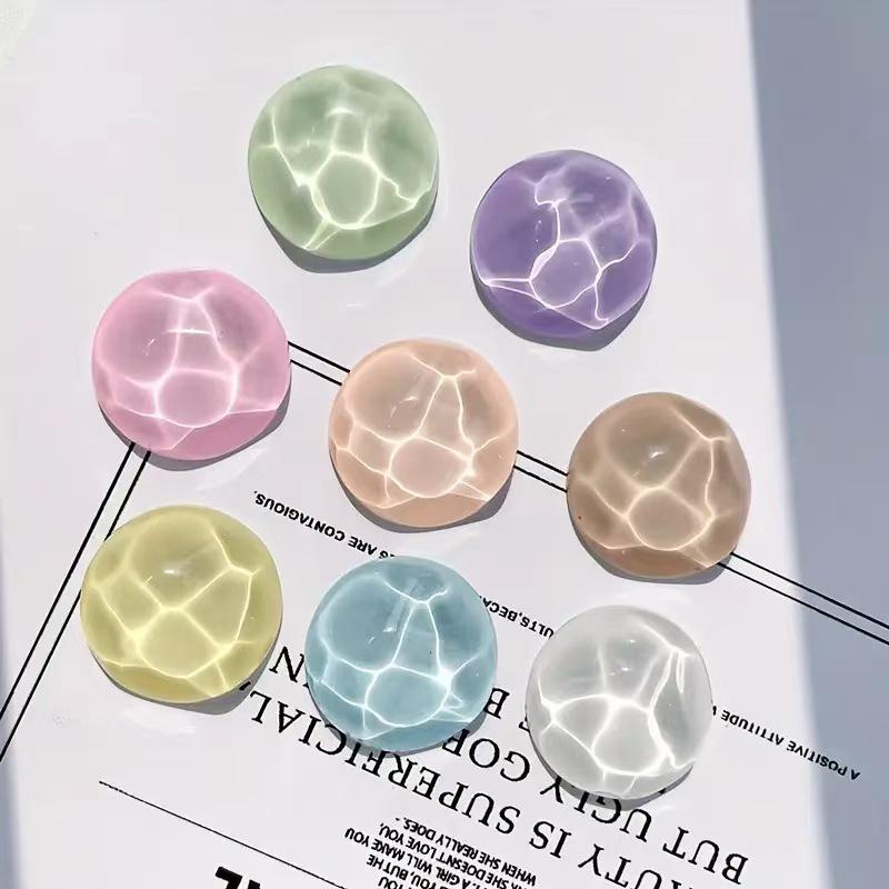 Water Ripple Geometric Round & Semi-Circular Resin Magnet Sticker