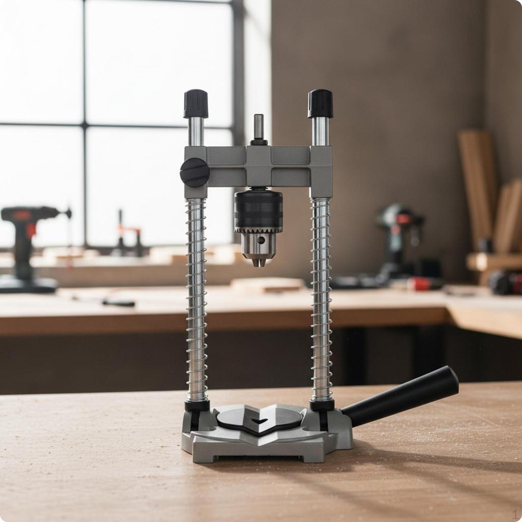 MultiAngle Angled Drill Stand | Precision, Guide with Chuck, for carpentry