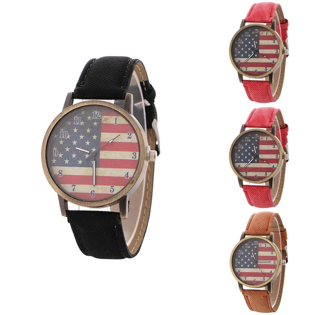Vintage Graffiti States Canvas Watch With Quartz Movement For Unisex Wear