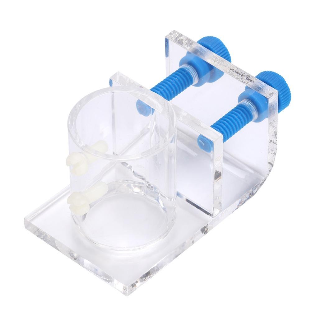 Transparent Acrylic Water Tube Fixture Durable Single Hole Aquarium Pipe Clip Double Holes Acrylic Water Tube Holder Aquarium