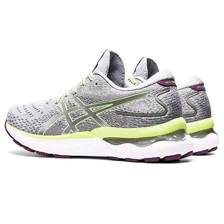 Asics Gel Nimbus 24 Piedmont Grey Lime Green Women Sneakers 1012B201-020