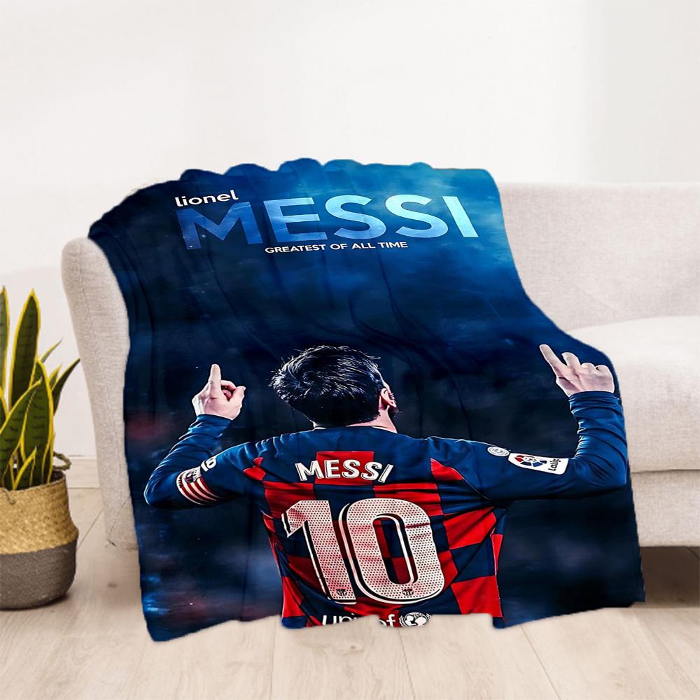 1pc Messi Number10 Outdoor Blanket Lightweight Flannel, Soft & Warm, All-Season Use for Sofa, Outdoor, Camping, Living Room, Office079