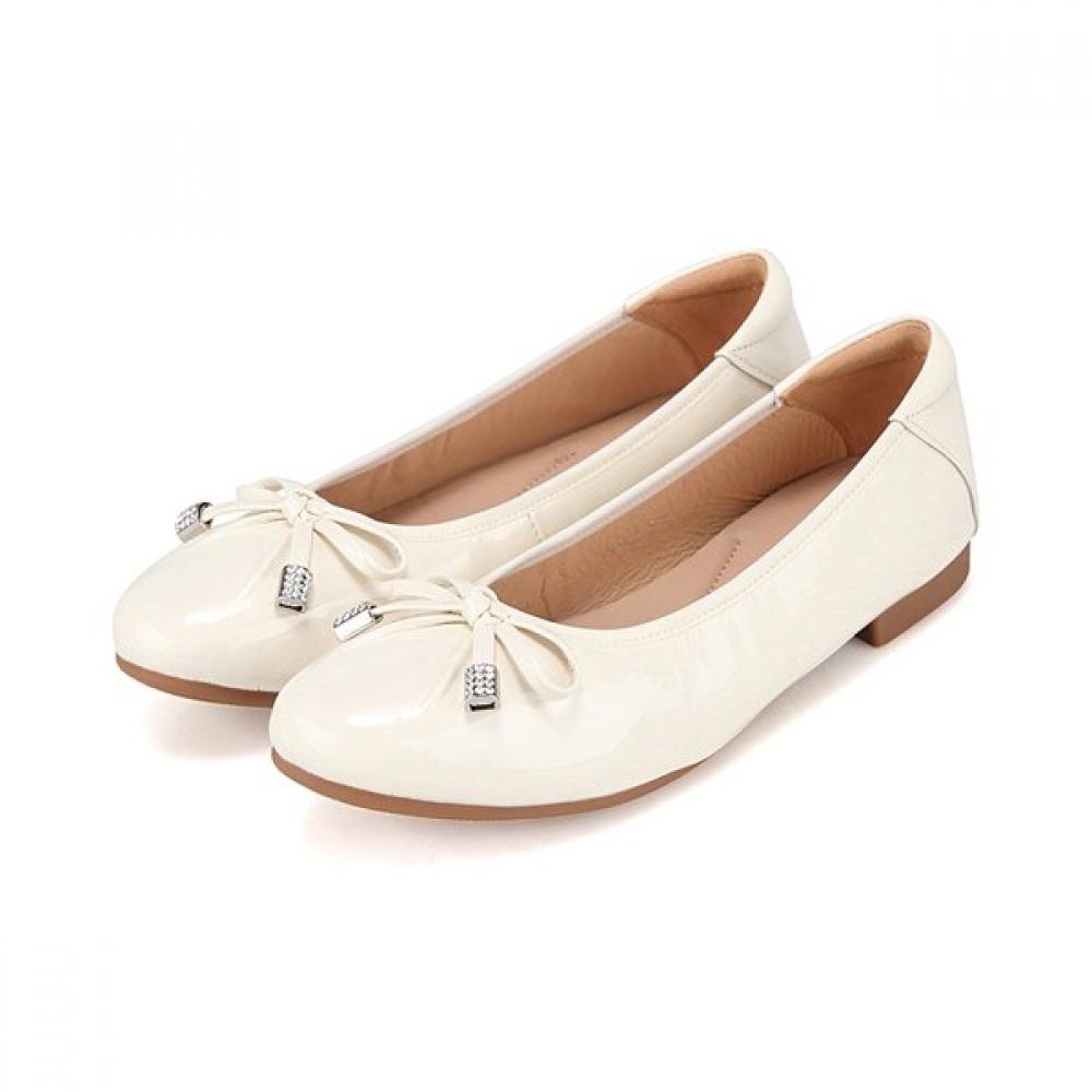 Barbara Lambskin Patent Ribbon Mold Flat 2cm Bbj121iv 255mm 14640₽