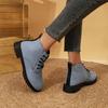 Fashion Solid Black Oxford Shoes Women's Work Leather Wedge Flats Women's Casual Lace-up Spring Shoes Women's