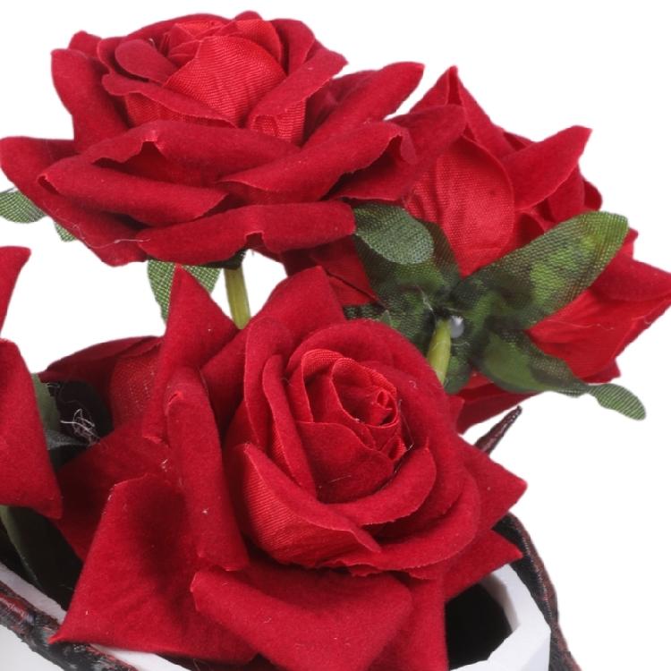 Skull Rose Flower Building Set Artificial Flower Bouquet Building Block Assembly Toy For Men Women Halloween Gift