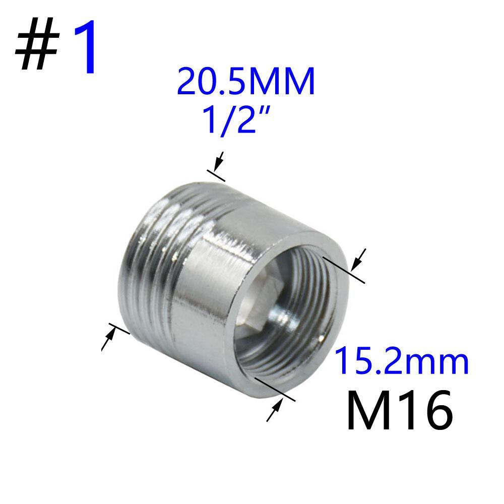 

Silver M16 M18 M24 M28 To 1/2 Male Thread Connector Brass Faucet Bubbler Thread Copper Fittings 1Pcs
