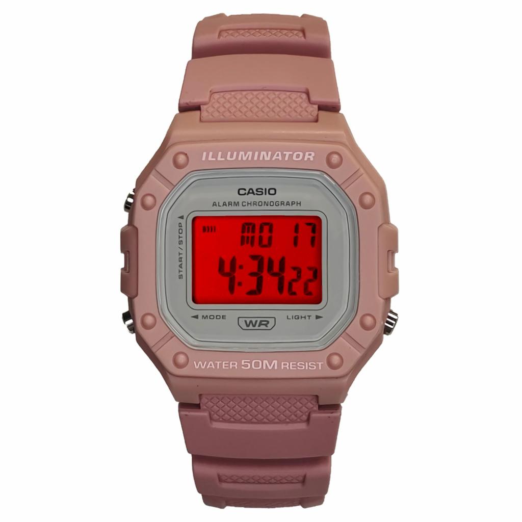 CASIO Unisex YOUTH Pink Watch W-218HC-4AV(Watch3--)
