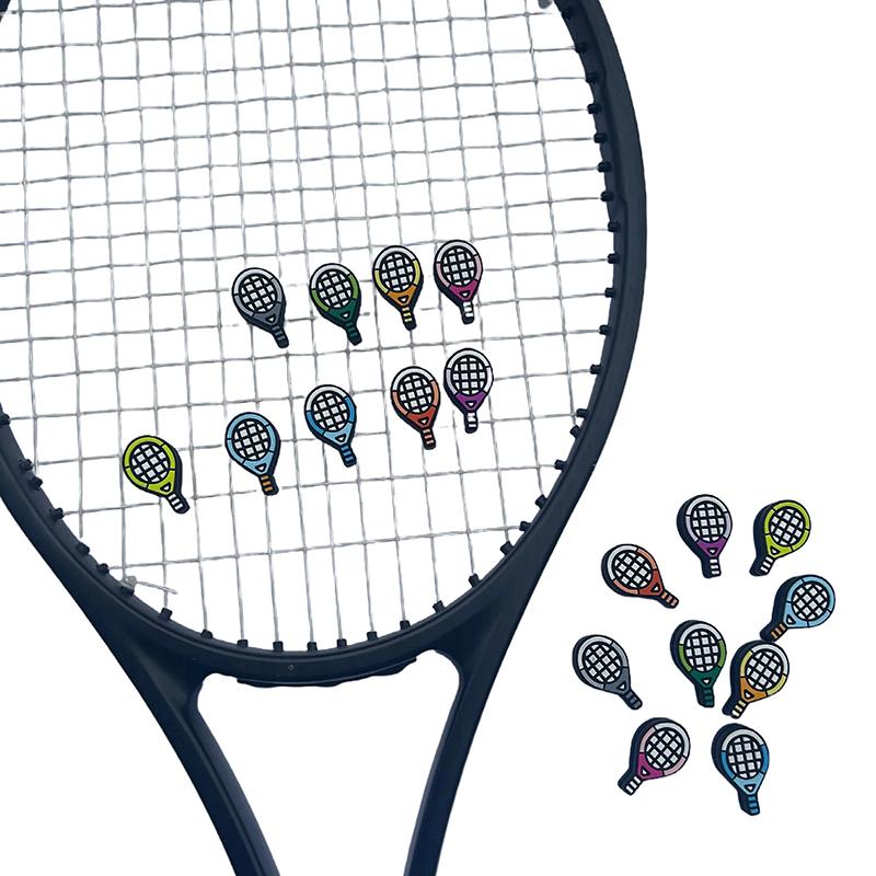 Tennis Racket Shape Multi-Color Shock Absorber Silicone Sports Durable Tennis Squash Badminton Staff Accessories