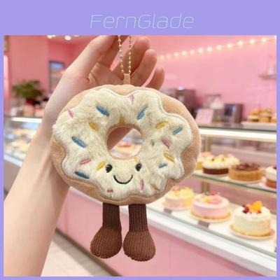 Plush Cake Cookie Waffle Decor With Keychain For Kids And Teens