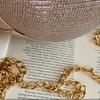 Rhinestone Ball Handbag Glitter Shinny Clutch Purse Portable Evening Banquet Bag  Wedding