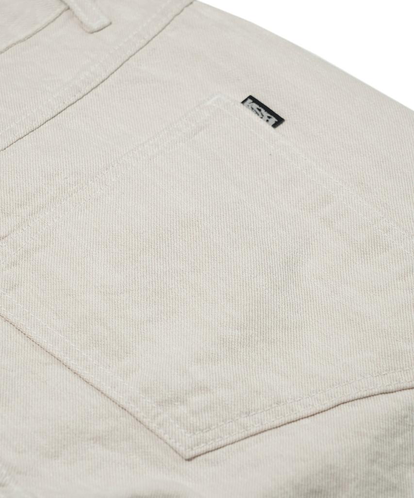 Bieseulaebis Barrel Leg Logo Patch Pants Ivory